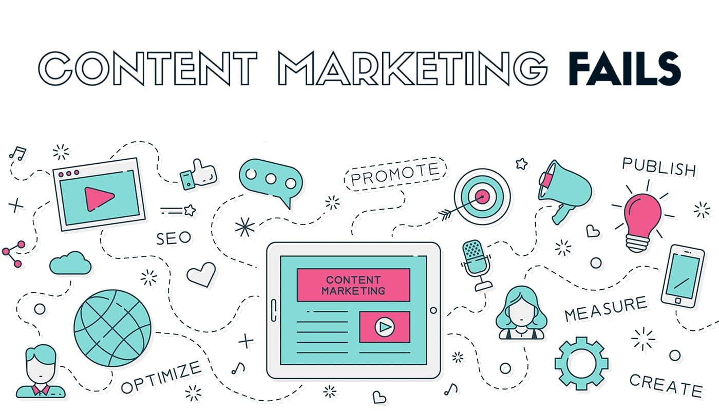content marketing fails illustration