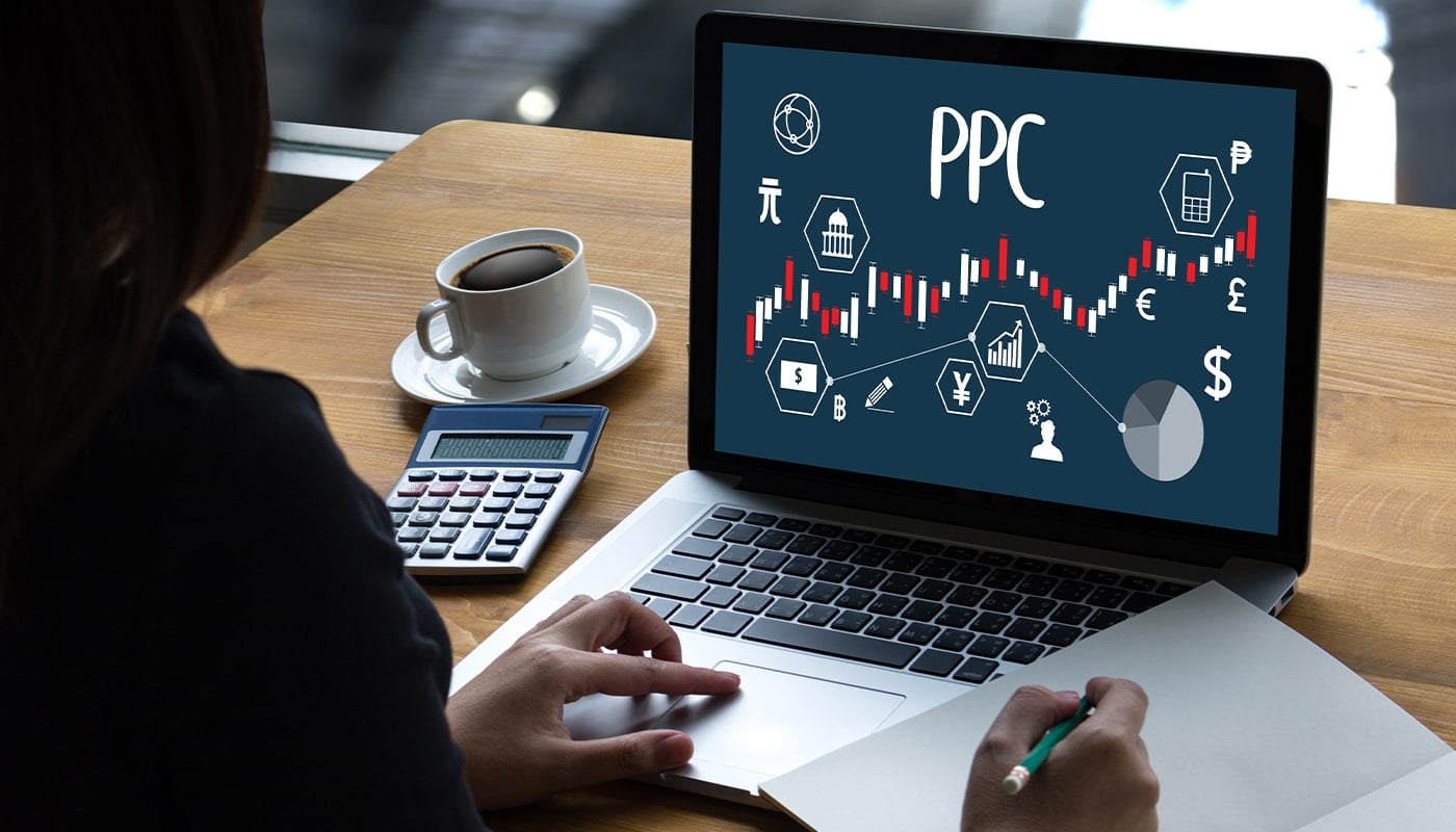 PPC diagram on a womans computer