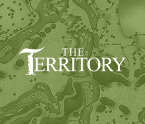 the territory golf club flyer designed by graphics team