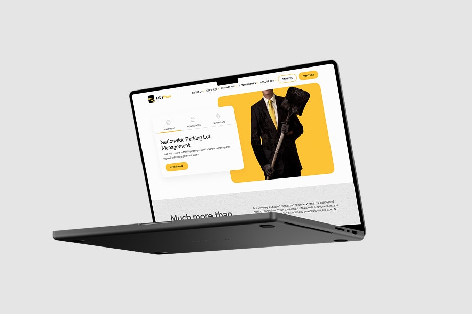 let's pave website design on desktop and mobile