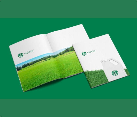 print collateral for rightline turf products