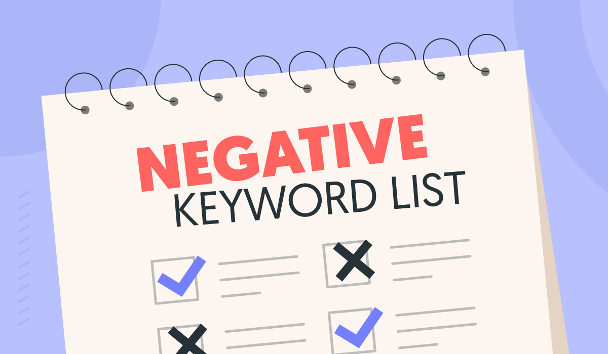 negative keyword list for PPC campaigns