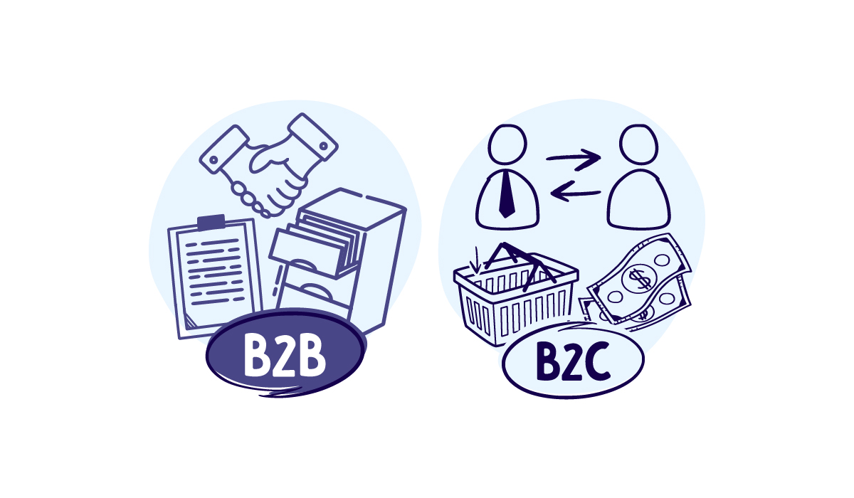 B2B and B2C conversions concept