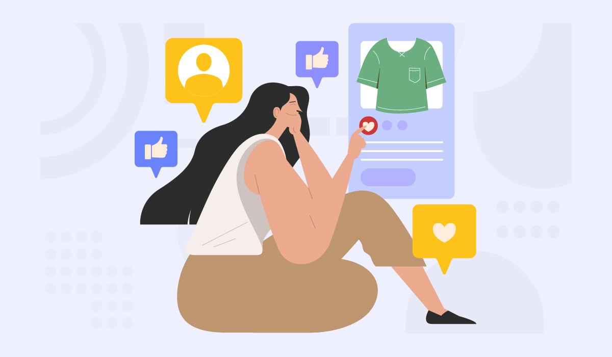 a social media user engaging on social media