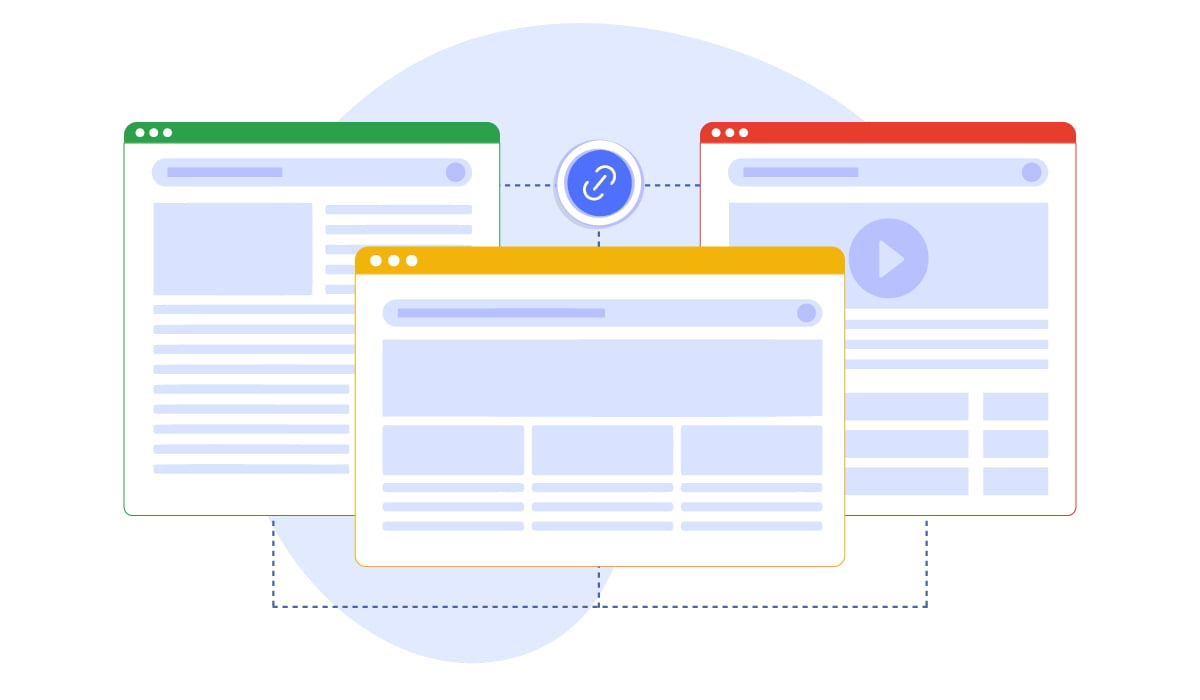 internal links on several website pages