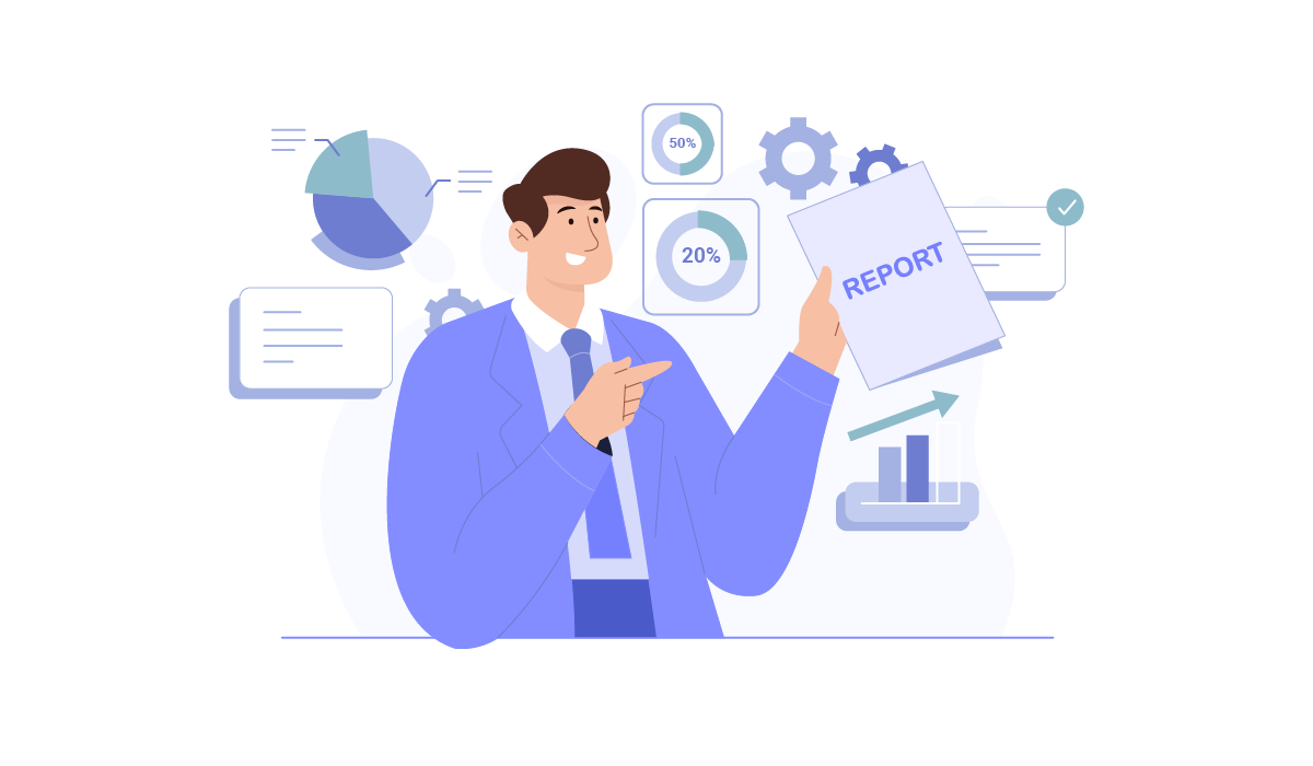 marketer measuring success of SEO strategies for B2B company